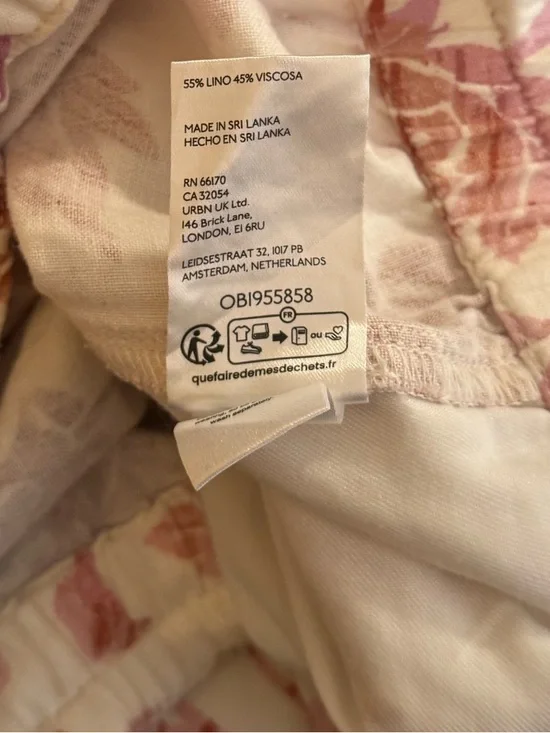 Anthropologie Pilcro Linen Printed Beach Cargo Pants - Picture 6 of 7